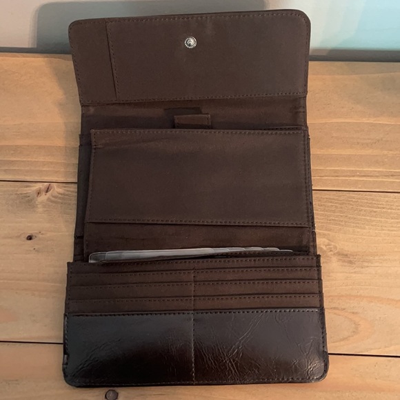 Nine West Khaki Espresso Norfolk NWT Wallet - Picture 8 of 15